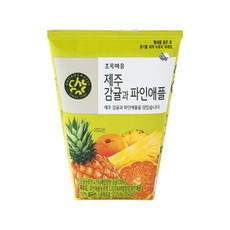 초록마을 제주 감귤과 파인애플 주스 125ml 40개입