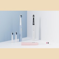 음파 전동칫솔 본체 칫솔모 3개포함 풀세트 구강건강 치아관리 양치습관, 화이트