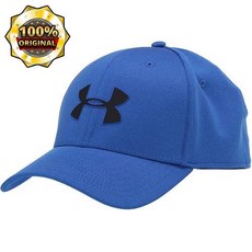 Under Armour Mens Armour Twist Stretch Cap, Versa Blue Light Heather (486)/Black