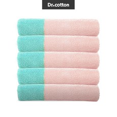 닥터코튼 호텔수건 프리미엄 선염 디자인 패턴수건 180g 40수 코마사 5장, 루미너스 캔디크림, 5개