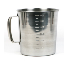 베이킹 스텐 눈금 계량컵, SILVER, 3개, 3000ml