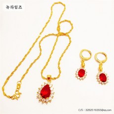 원석루비귀걸이