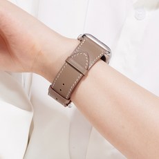 케이스어스 애플워치 호환 프랑스 가죽 시계줄 스트랩, 에토프, 42/44/45/49mm