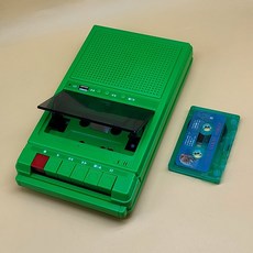 카세트 복고풍 휴대용 워크맨 레트로 녹음기 오디오, 화이트, 화이트