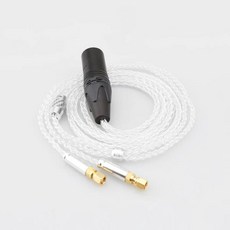 순수 실버 이어폰 케이블 HiFiMan HE400 헤드폰용 HIFI 8 코어 99% 7n