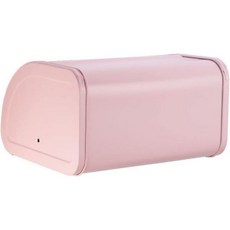 BBAUER 브레드 박스 롤 탑 홀더 메탈 빈 농가 카운터탑 용기 주방 카운터 핑크, Pink