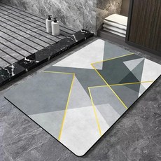 북유럽 목욕 매트 초흡수성 욕실 미끄럼 방지 빠른 건조 발 바닥, G.40cmx60cm, 7.14