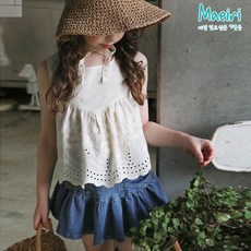 여아민소매블라우스