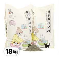 동묘동락 우리동네 벤토나이트 대용량 고양이 모래 9kg 2ea, 15L, 2개