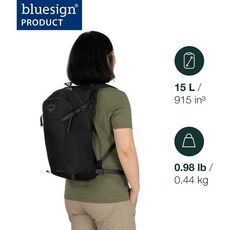 Osprey Sportlite 15L 남녀공용 등산 백팩 소나무 잎 그린, Blue Sky, O/S