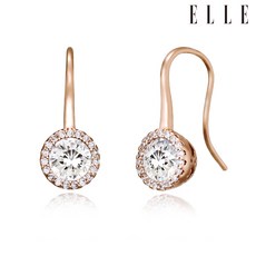  [엘르주얼리] 14K 서클 큐빅 드롭 귀걸이 (gold plated) ELGPEE504  상품 이미지