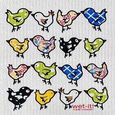 Swedish Treasures Wet-it Cleaning Cloth Little Chix Super Absorbent Reusable Biodegradable null, 1