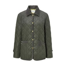 [매장정품]헤지스레이디스 카키 스냅 버튼 포인트 퀼팅 점퍼 HSJU3A131K2