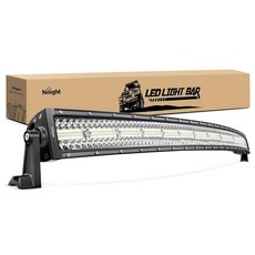 Nilight LED 세 줄 확산형 콤보 55cm 480W 오프로드 트럭/ATV/SUV/4X4 외 다수 2년 보증 (18040C-A), 42Inch Curved Lights