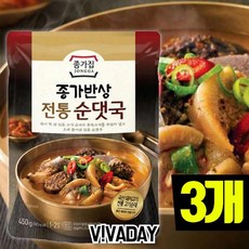 도매팡팡 MY 종가집 전통순댓국 3개 묵은지, 1