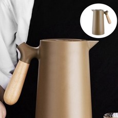 1L 대용량 보온병 보온 주전자 가정용 단열 냄비 온수 병, 커피 색