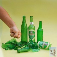 가짜 유리병 설탕 병 소품 차력쇼, 맥주병 600ml - 차력쇼