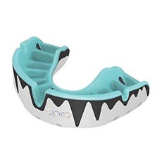 OPRO 플래티넘 레벨 마우스 가드 럭비 하키 복싱 및 기타 접촉 스포츠 용 Gum Shield-18 개월 치과 보증, MintPearlBlack