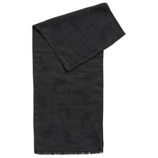 HUGO BOSS [HUGO BOSS] Wool-blend jacquard scarf with paisley pattern Casley 50377829 Black