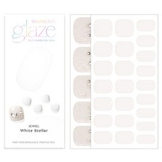 데싱디바 글레이즈 페디큐어 (화이트스텔라) (스트립33PCS), 1개