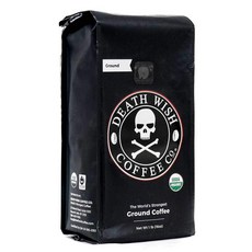 Death Wish Ground Coffee The world's Strongest Coffee Fair Trade and USDA Certified Organic 16 Ou, 1