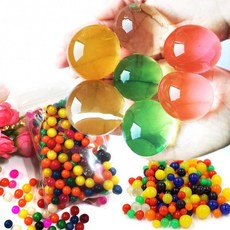 JAZZAIR 500Pcs 독성이 없는 대형 워터 비드 점보 워터 젤 비드 스파 리필용 레인보우 믹스 워터 크레이징 볼 식물병 필러, 1, 1