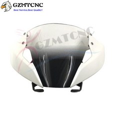 오토바이 프론트 헤드 카울링 페어링 윈드실드 스크린 Ducati Monster 1200 2014-2017 14 디플렉터, 03 WHITE, 1개
