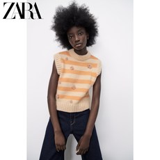 ZARA 자라 플라워 자수 니트 베스트