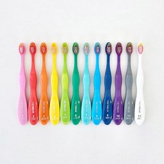 더트웰브 3단계 키즈칫솔 3-8세용 비비드, 12개입, 1개