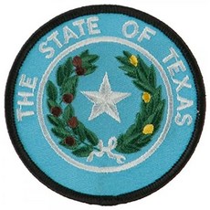 [해외직구]World Flags Direct State Seal Patch Round 3 Diameter Embroidered Iron On or Sew On Seal, One Color, 1개