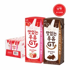 [KT알파쇼핑]남양 맛있는우유GT 초코/딸기 180ml 24팩 / 멸균우유, 맛있는우유GT딸기180ml24팩_수량_상세페이지참조