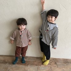 꽁꼬떼 간지 가디건 상하 세트 단가라 조거 아동 남매