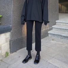 기모 따뜻한 키작녀 청바지 여성 가을 겨울 인기신상품 데님팬츠 세미부츠컷 데님 WG201113702Z