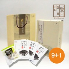 엄마애바다 알뜰 선물세트(재래김3봉 다시팩5개) 9+1, 1박스