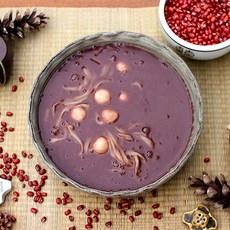 차밭골 팥칼국수 밀키트 2인분 국산팥100% 팥죽 팥옹심이 새알 새알심 반조리 건강음식 할매니얼 간편조리식품 동지팥죽, 새알심만 2인분, 1개