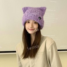 고양이 귀 봉제 니트 모자 비니 안유진 장원영 해린