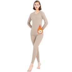 [Rovidorx] M) 따뜻한 이너 상하 세트 레이디스 뒤 기모 방한 이너 히트 테크
