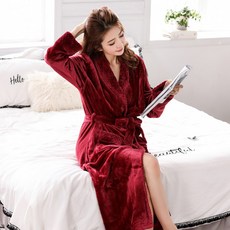 겨울 가을 계절 잠옷 가운 여성 연장 타입 플란넬 뚱뚱한 잠옷치마 두꺼운 섹시 롱 스커트 긴팔 파자마