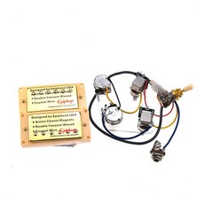 험버커 픽업기 기타 부품 에어폰/깁슨 기타용 배선 하네스가 있는 일렉트릭 픽업, [03] Golden Yellow ring, [03] Golden Yellow ring