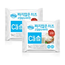 동원 덴마크 짜지않은 슬라이스 치즈 고칼슘 14매 x 2개 총 28매, 18g