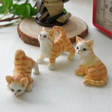 인테리어소품 귀여운 고양이 미니어처 카페데코, 기본값, 기본값