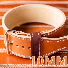 데드리프팅허리보호대 리프팅 역도 스쿼트 가죽허리띠 피트니스 헬스 벨트 0, L, 밝은 갈색 10MM