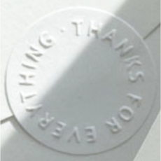 플로리 스티커 감사 원형 엠보 스티커 2.5cm thanks for everything, 108개