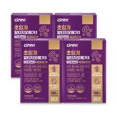 GNM 초임계 알티지오메가3 비타민D / rTG 비타민E 식물성캡슐, 30정, 4개