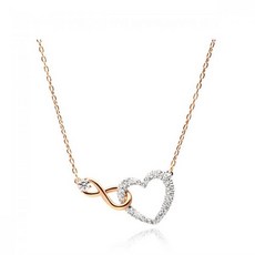 Swarovski 5518865 INFINITY HEART 믹스메탈 목걸이