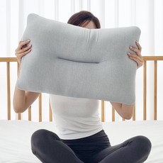  [쫀~득] 3중 메모리 솜 호텔 베개 낮은 베개, 2개, 그레이 