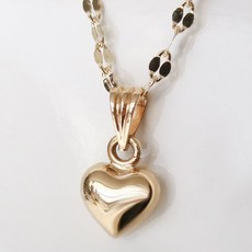 뷰띵 14K 18K 러블리 7mm 하트통통 목걸이