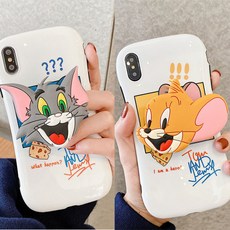 톰과 제리 아이폰그립톡 손잡이소프트폰케이스