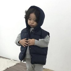 메론스위치 양면 패딩 조끼/ 3호 베이지 네이비