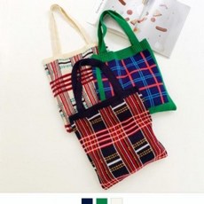 EHO829915 [ New ] 체크 니트 에코백 [가성비 제품]